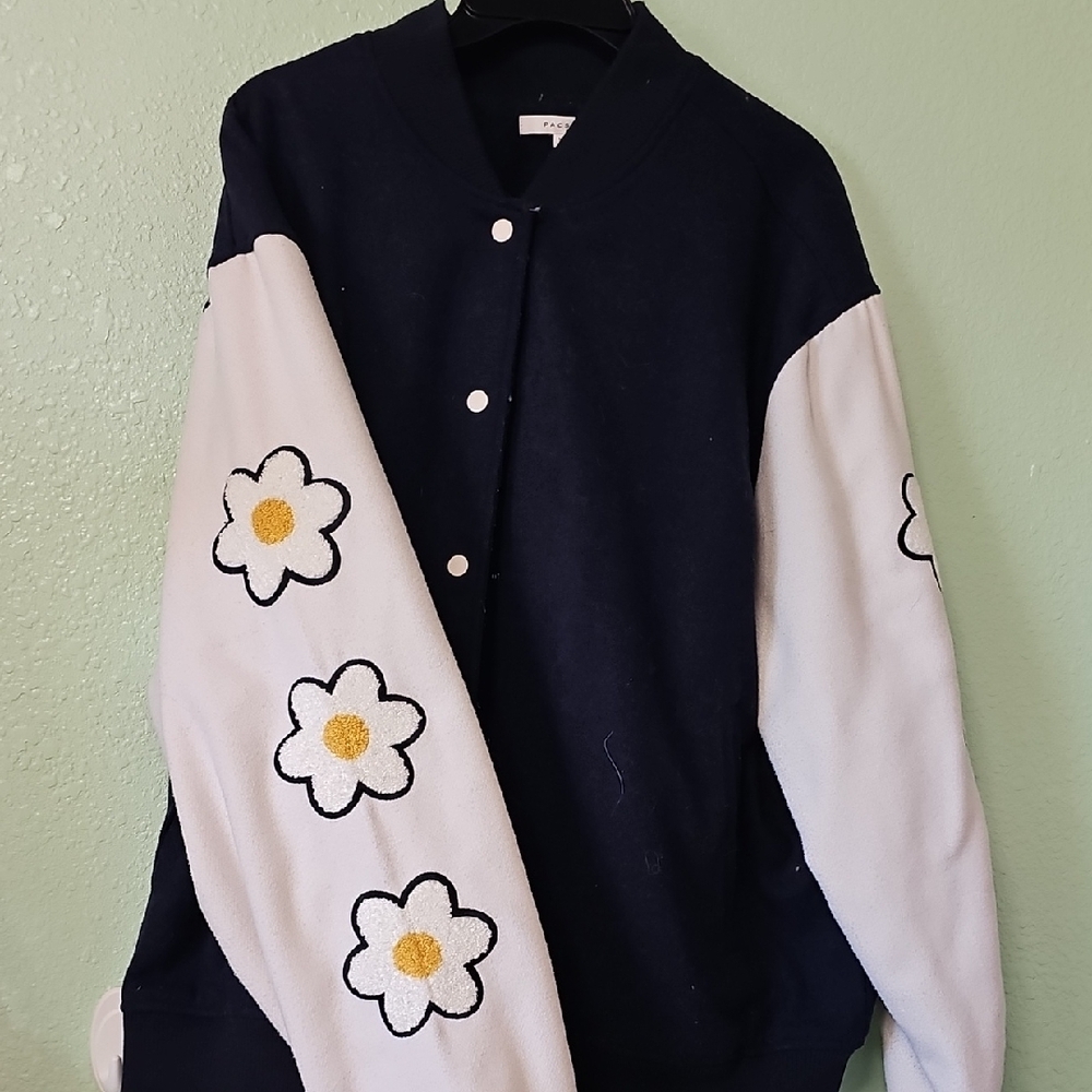 Unisex Daisy Letterman Jacket